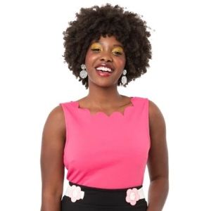 Women’s Hot Pink Scallop Top size XL